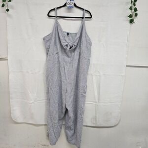 Old Navy women's faded navy/white jumpsuit, sz 4X, with pockets